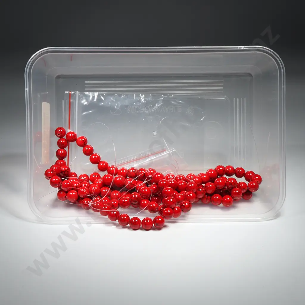 Red Howlite Beads Image 1++