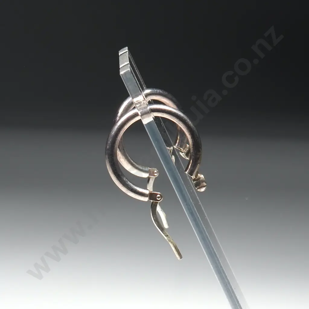 PaIr Of Sterling Silver Hoop Earrings Image 1++