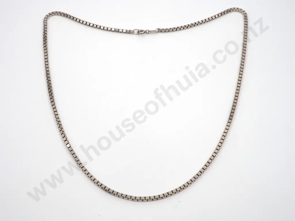 Sterling Silver Box LInk Necklace  Image 1++