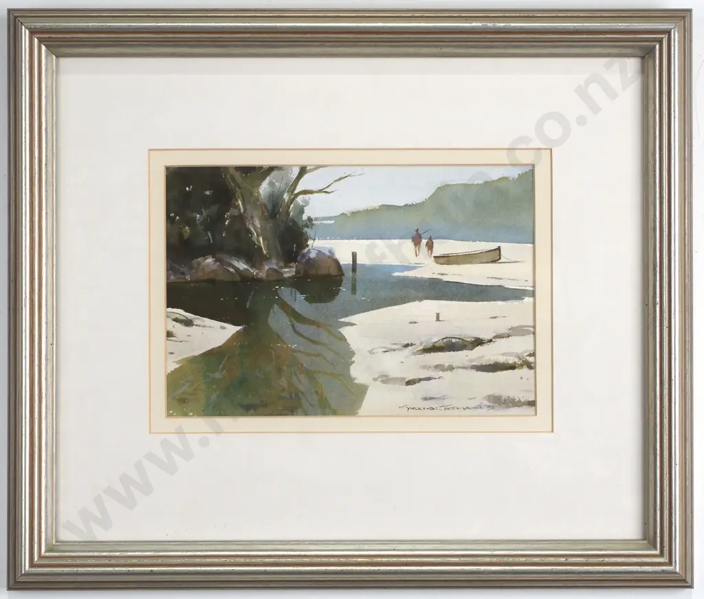 Garrick Tremain - 'Shoreline' Watercolour 1993 Image 1++