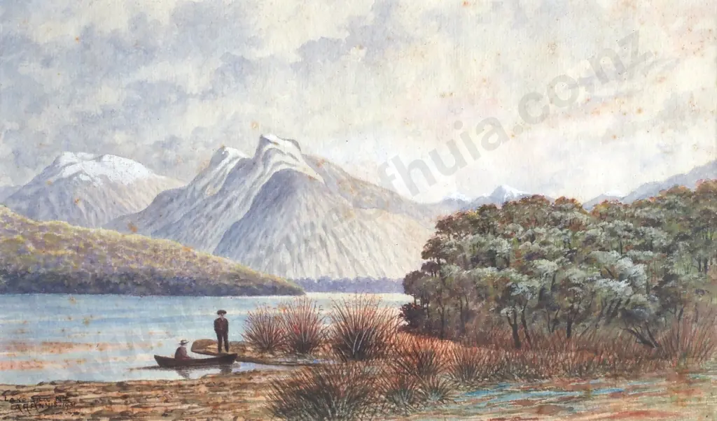 A H Finnis - Lake Ada NZ, Watercolour Image 1++