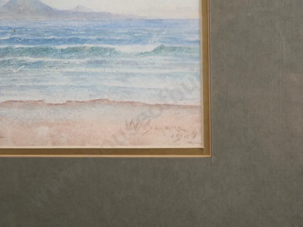 W Small - New Zealand Coastal Landscape, Watercolour Image 1++