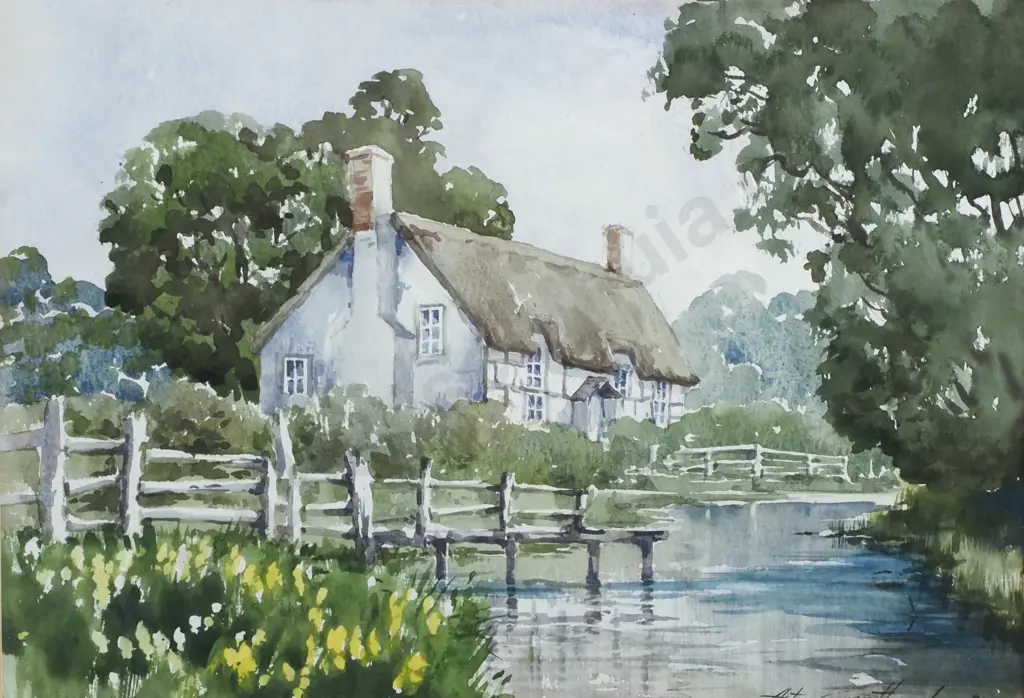 Aston Greathead -'The Arrow River ( England)', Watercolour Image 1++