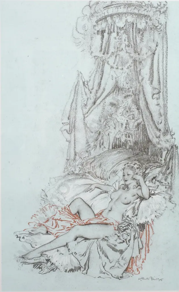 Sir William Russell Flint - 'Madame du Barry as the Reigning Beauty', Print Image 1++