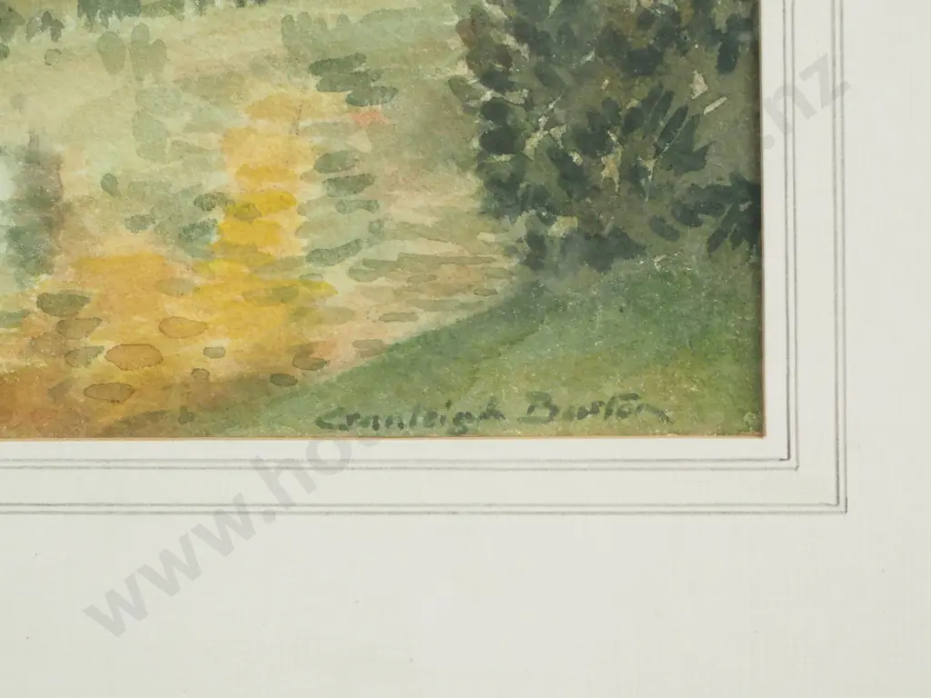 Cranleigh Barton - Autumnal River Side Scene - W/Colour Image 1++
