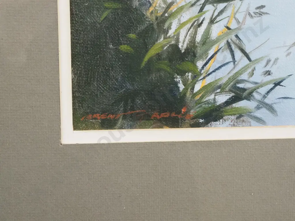 Brent Trolle - 'Morning Rain, Lake Kaniere, From the Outlet', Oil on Canvas Board (1981) Image 1++