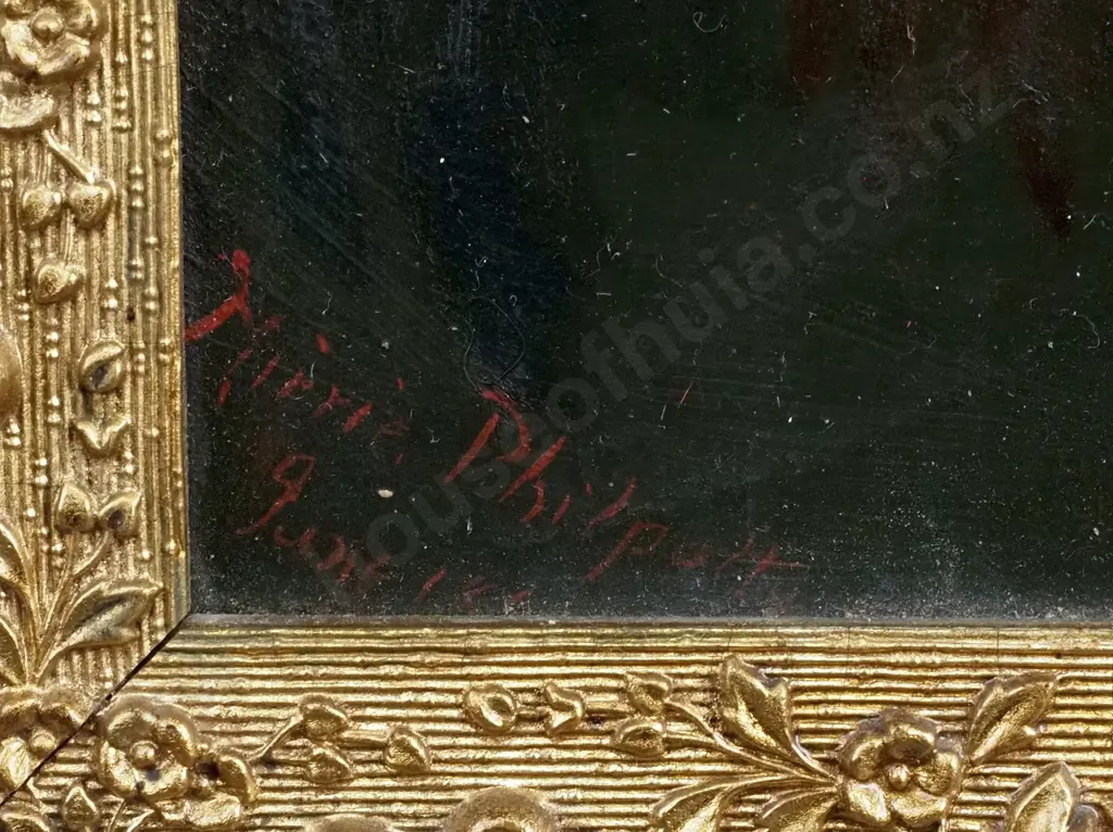 Artist Unknown - Chrysanthemums, Oil in Gilt Frame Image 1++