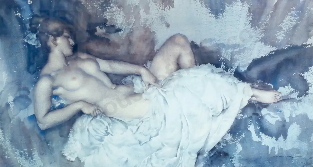 Sir William Russell Flint - Reclining Nude, Limited Edition Colour Print Image 1++