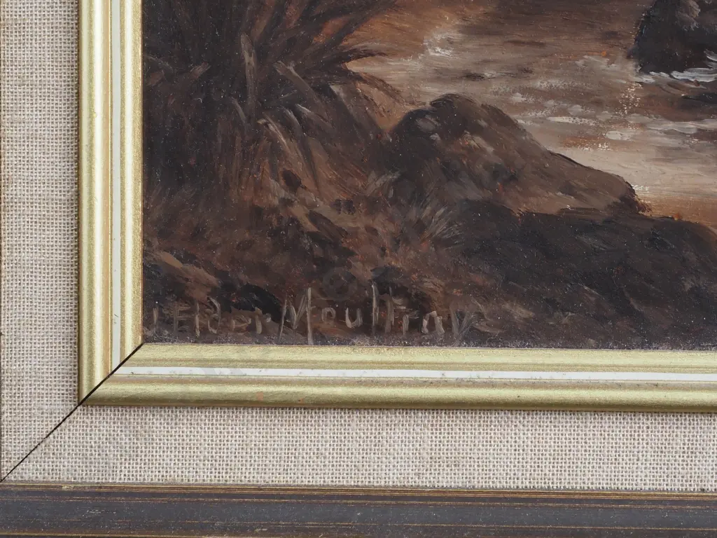 J Elder Moultray - Below Travers Track, Oil on Board Image 1++