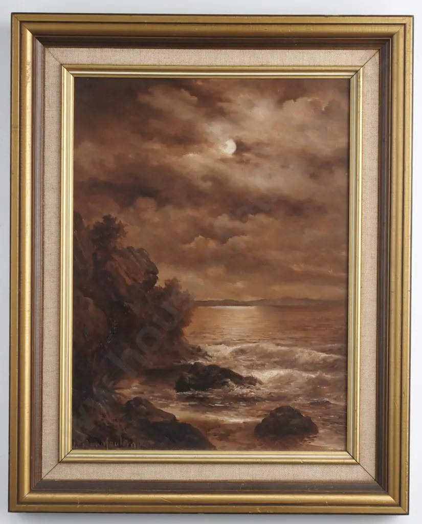 J Elder Moultray - Below Travers Track, Oil on Board Image 1++