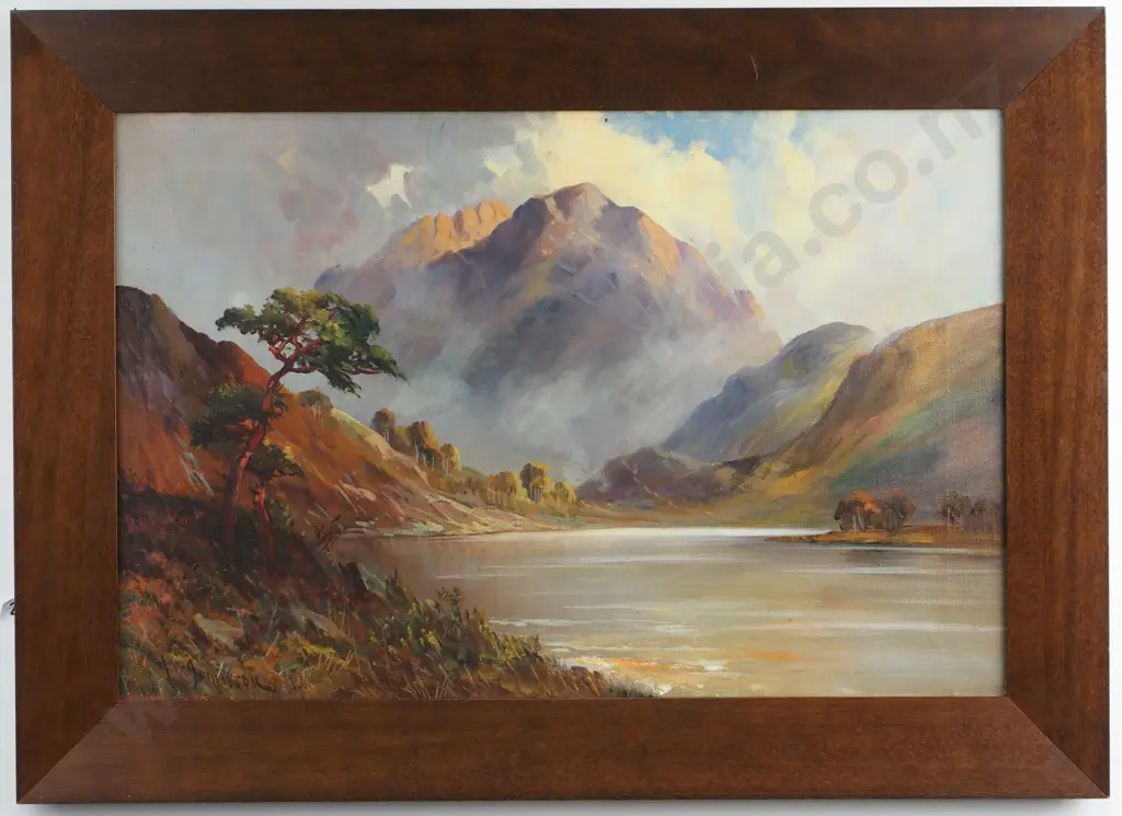 Artist Indecipherable - Early English Landscape, Oil Image 1++