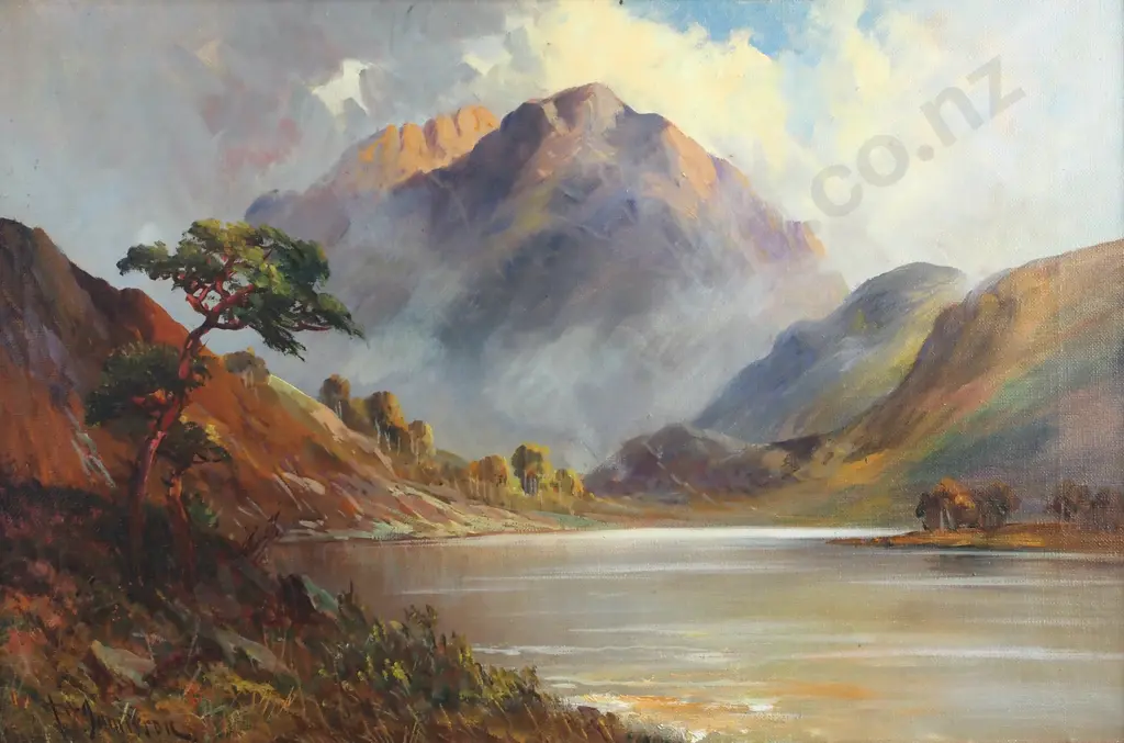 Artist Indecipherable - Early English Landscape, Oil Image 1++