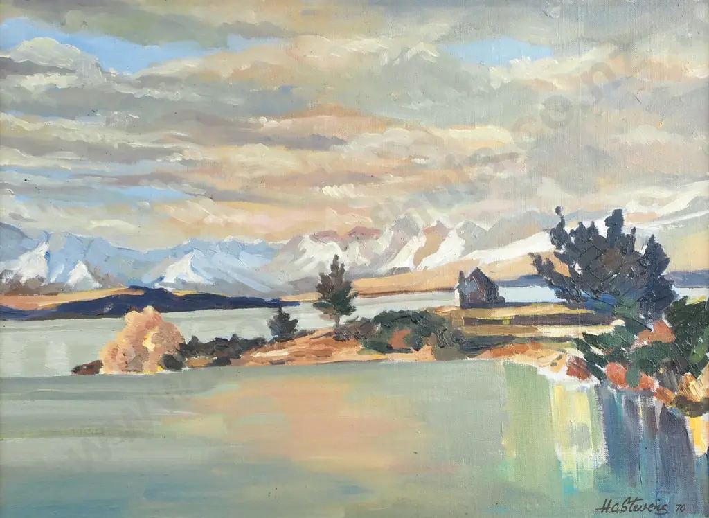 H. A. Stevens - 'Church of the Good Shepherd, Lake Tekapo'. Image 1++