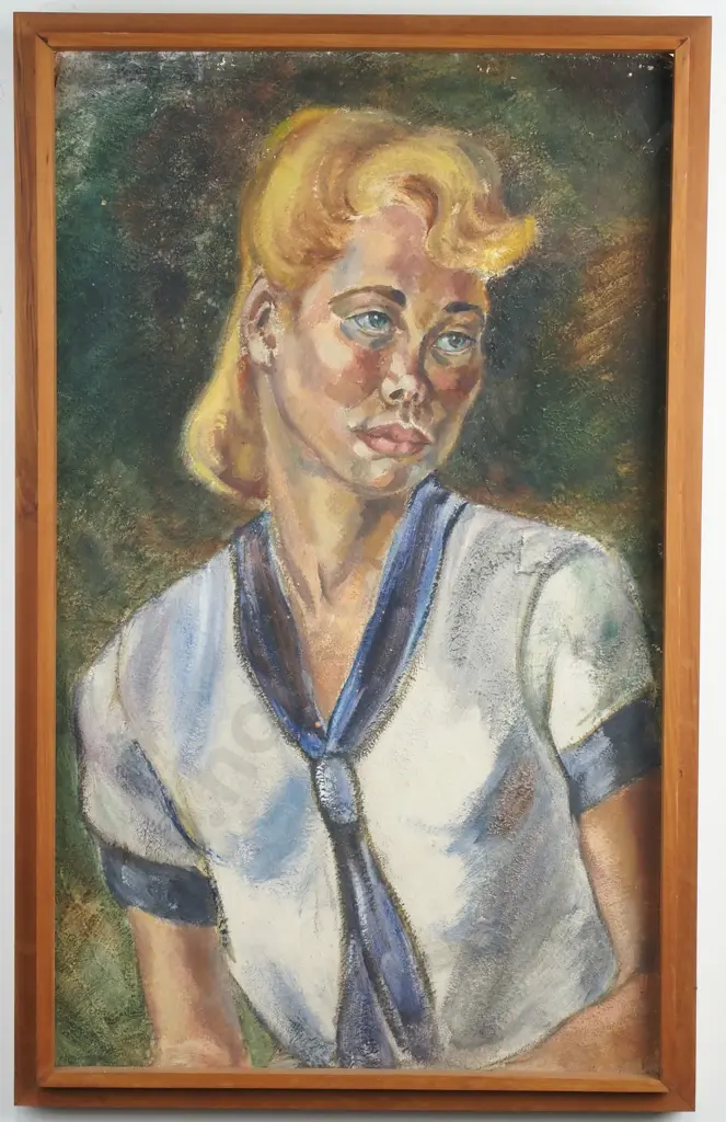 Barbara Blackmore Fowler (attrib.) - Portrait of a Young Woman, Oil Image 1++