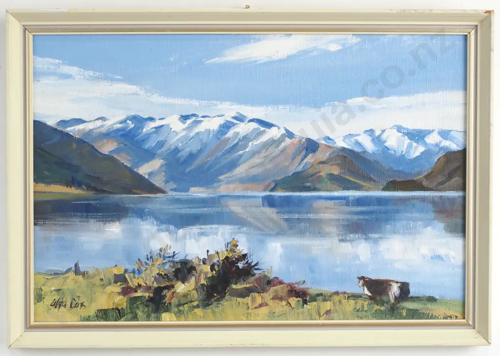 Olga Cox - 'Lake Pukaki', Oil on Board Image 1++