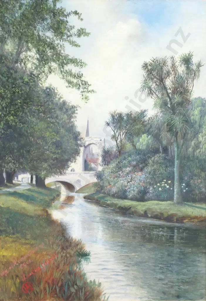 'Bridge of Remembrance - Christchurch', Oil on Board Image 1++