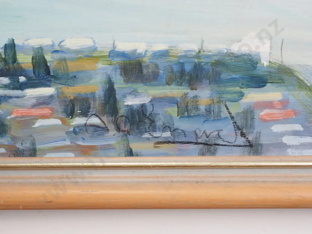 'Christchurch & Canterbury Plains towards Southern Alps' - Oil on Board Image 1++