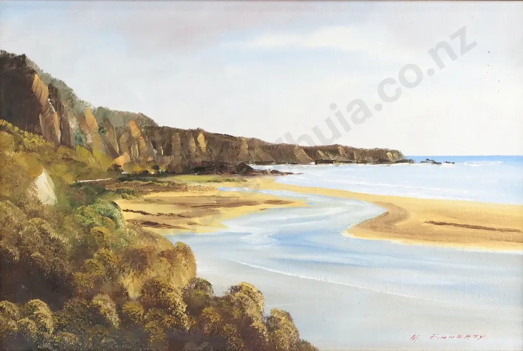 Michael Finnerty - Otago Landscape, Oil on Board Image 1++