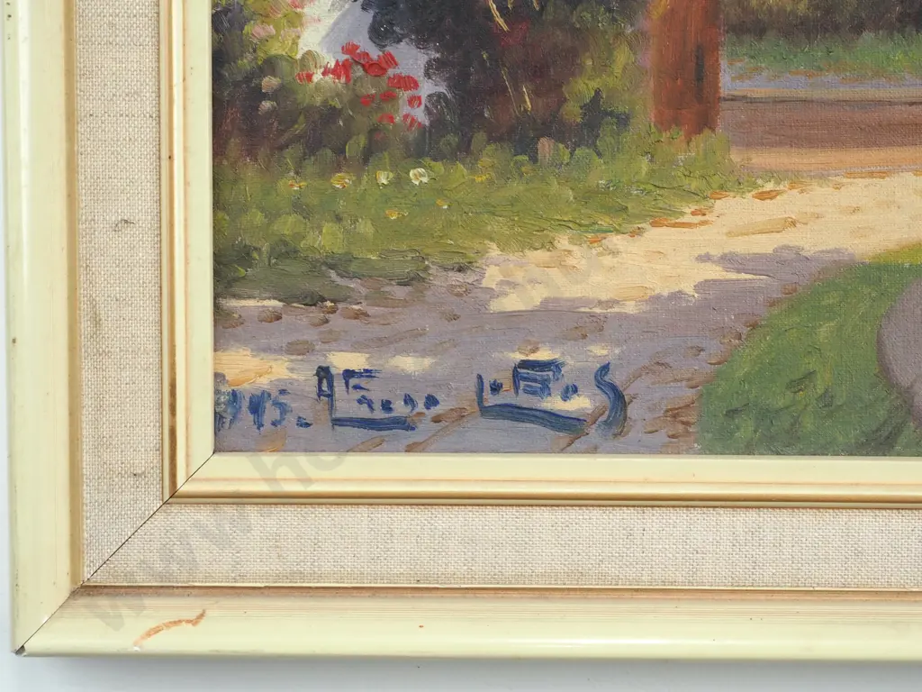 Alfredo Lobos - European Sun-drenched Courtyard, Oil Image 1++