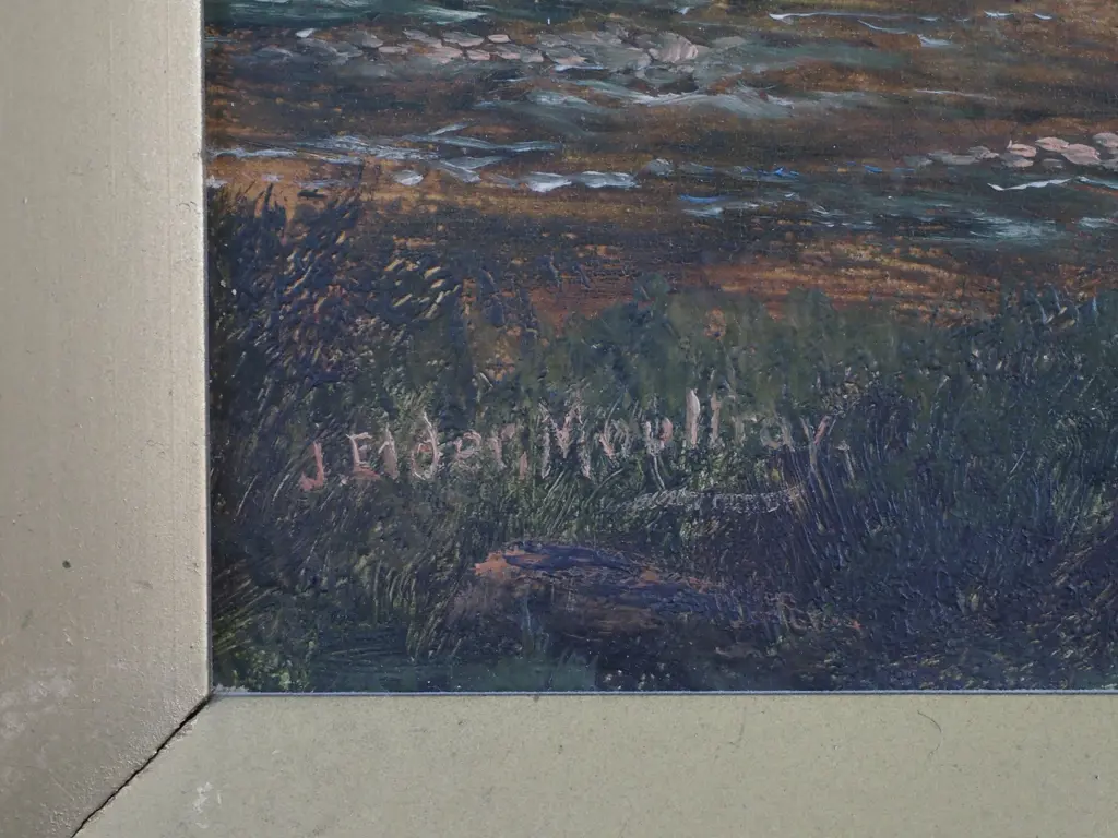 J Elder Moultray - Rees Valley From Earnslaw  Creek, Paradise Flat, Looking Towards Lake Wakatipu,  Oil on Canvas Image 1++