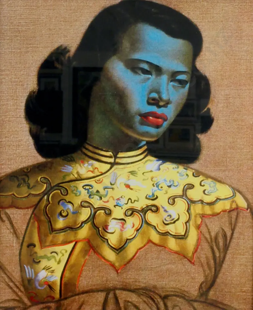 Vladimir Tretchikoff - The Green Lady, Modern Print Image 1++