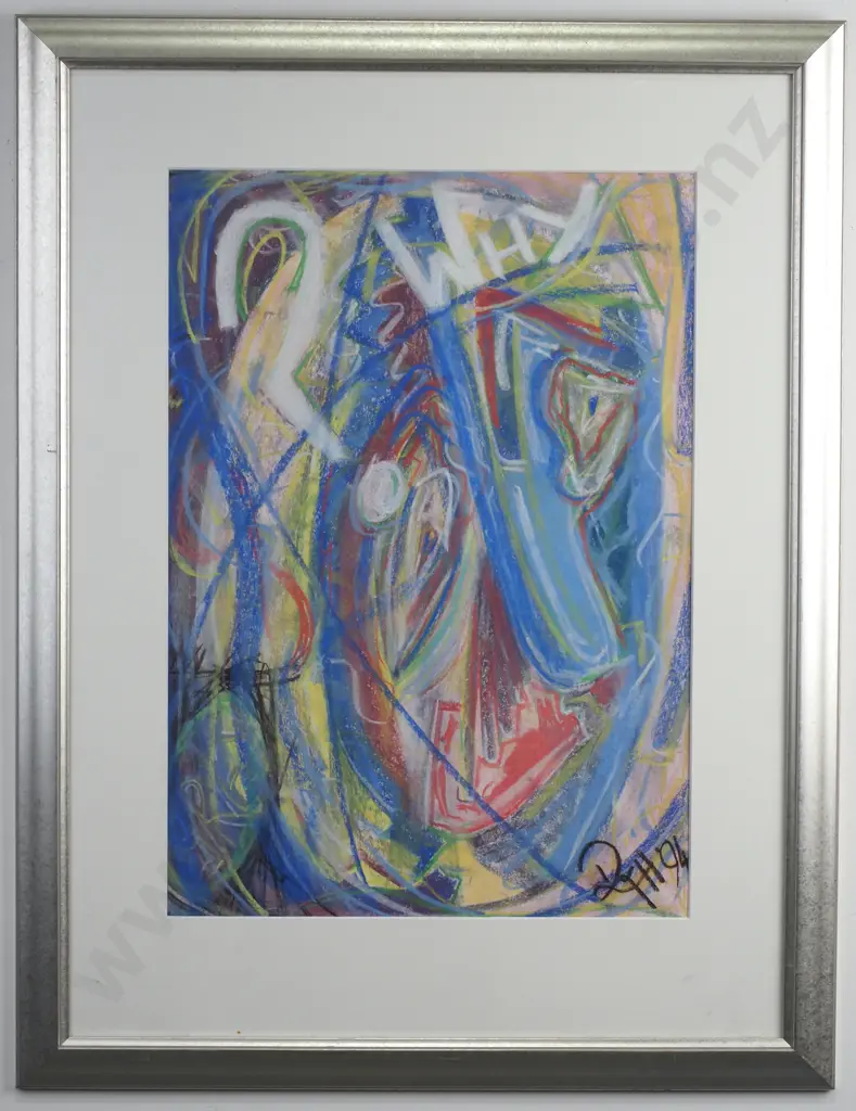 Artist Unknown - Why ?, Pastel on Paper Image 1++