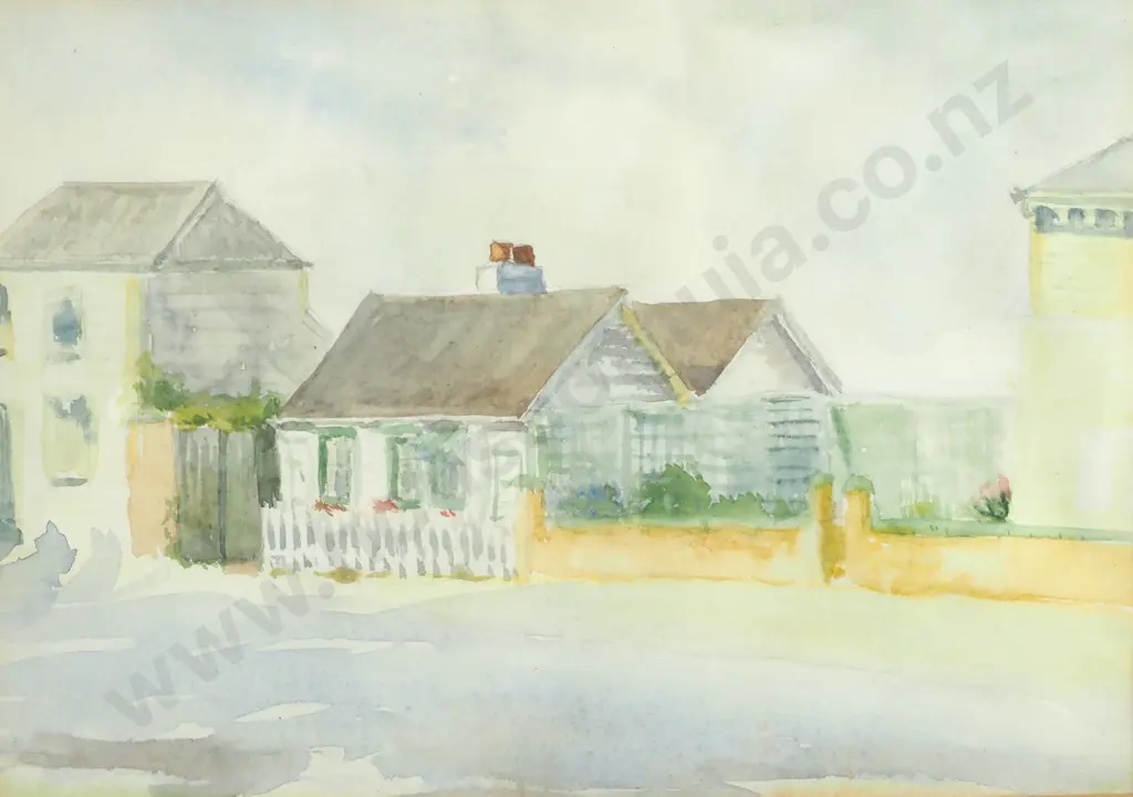 Unsigned - 'Mary's Friends House' - Watercolour on Paper Image 1++