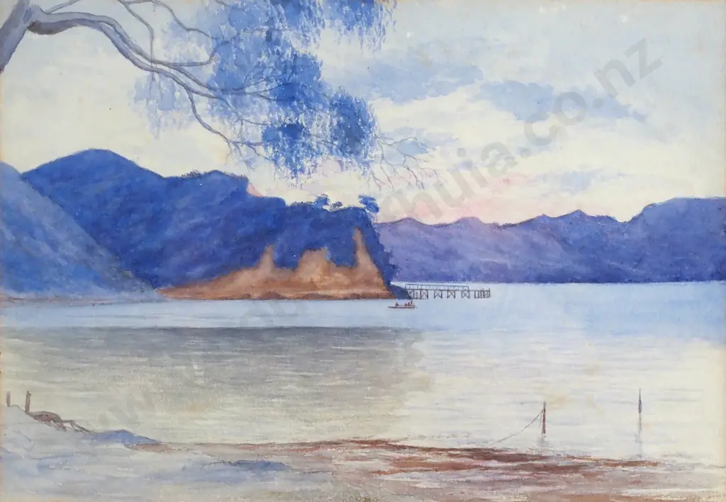 Coastal Scene, Watercolour on Paper - Unsigned Image 1++