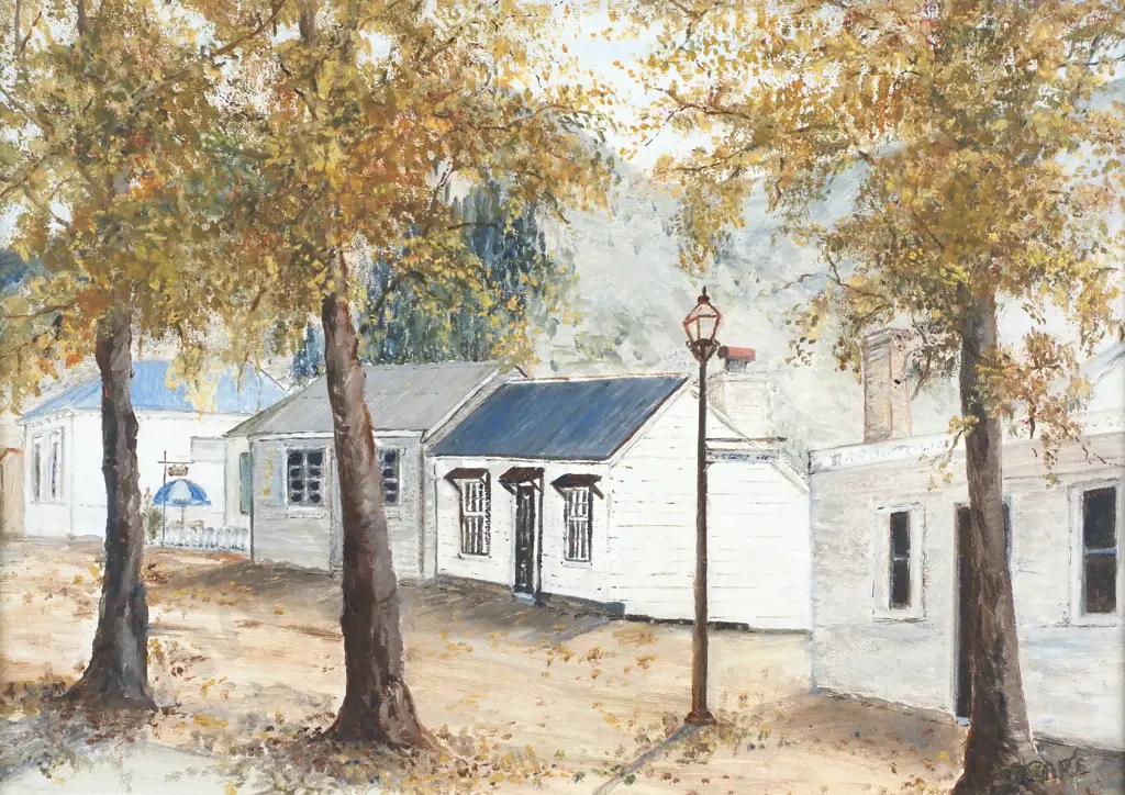 Dawn D. Sare - 'Early Autumn at Arrowtown', Oil on Canvas Board Image 1++