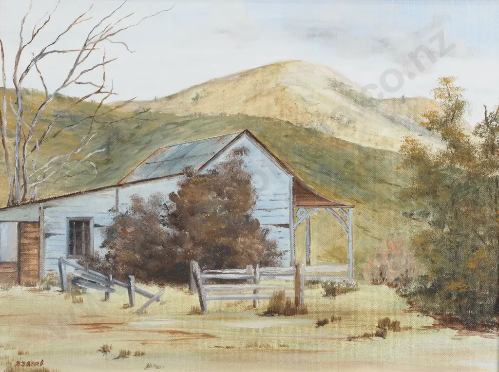 Dawn D. Sare - 'Deserted Homestead, Gapes Valley - Fairlie,. Oil on Canvas Board Image 1++