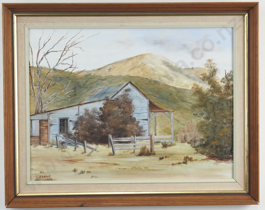 Dawn D. Sare - 'Deserted Homestead, Gapes Valley - Fairlie,. Oil on Canvas Board Image 1++