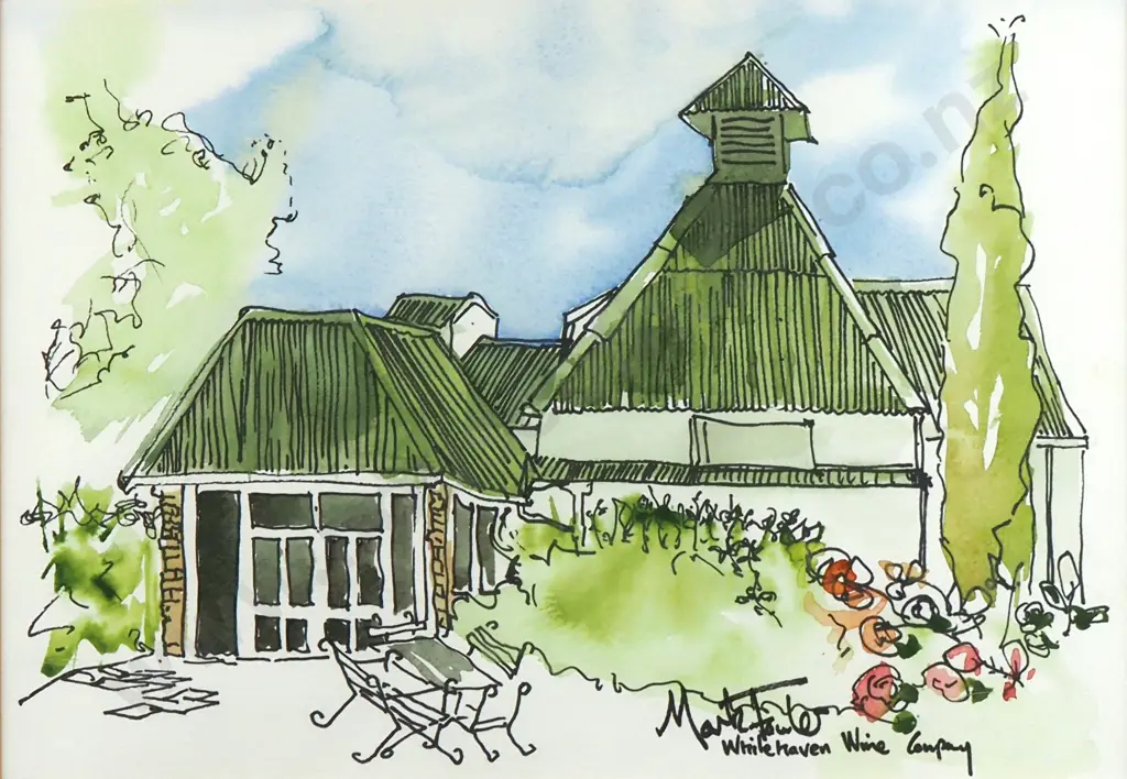 Mark Fowler, Whitehaven Wine Company - Watercolour & Pen Image 1++