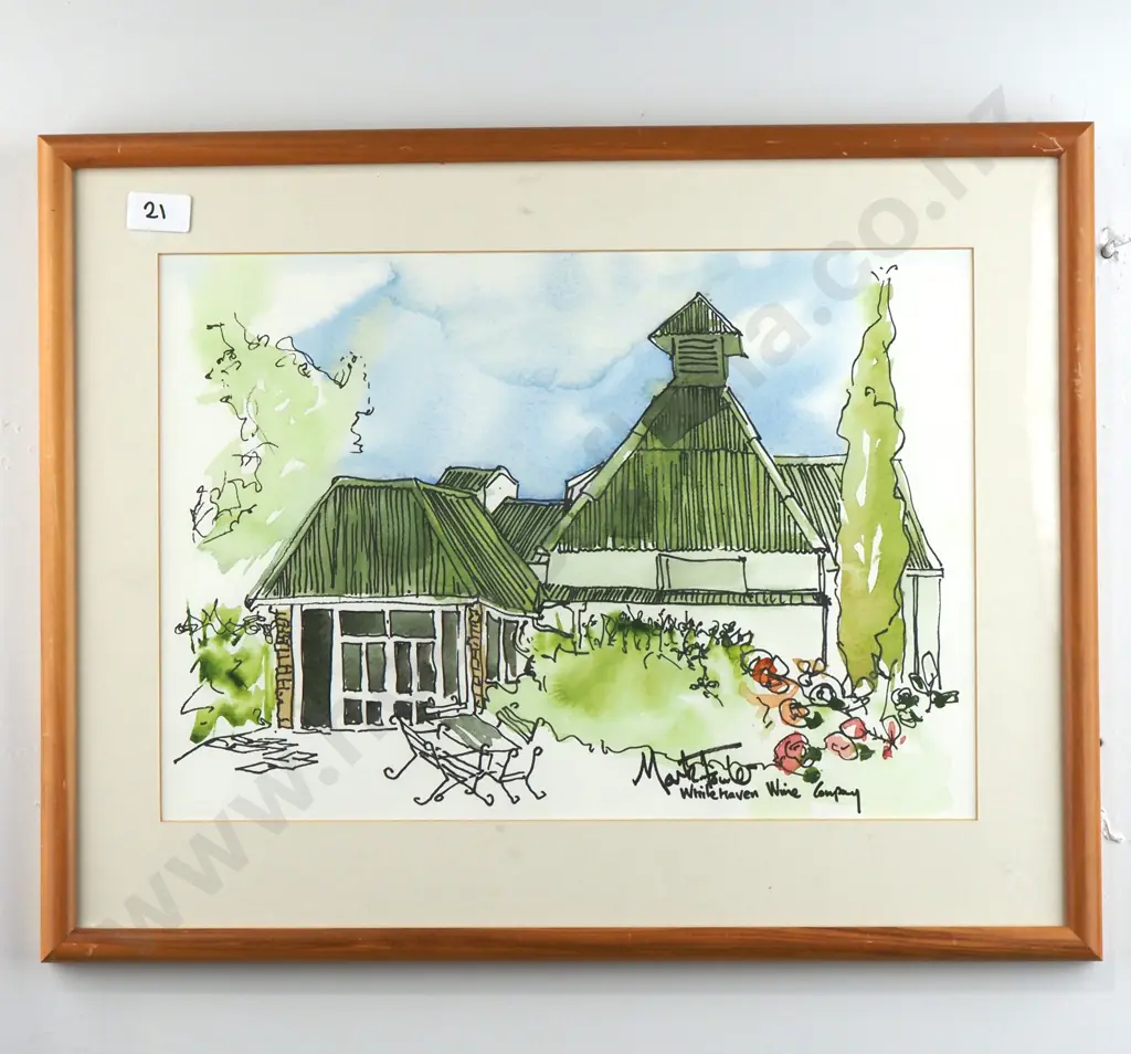 Mark Fowler, Whitehaven Wine Company - Watercolour & Pen Image 1++