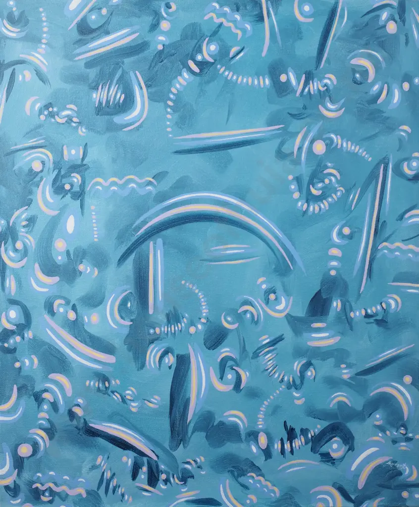 Keith Morant : 'April Vibrato' Acrylic On Stretched Canvas Image 1++