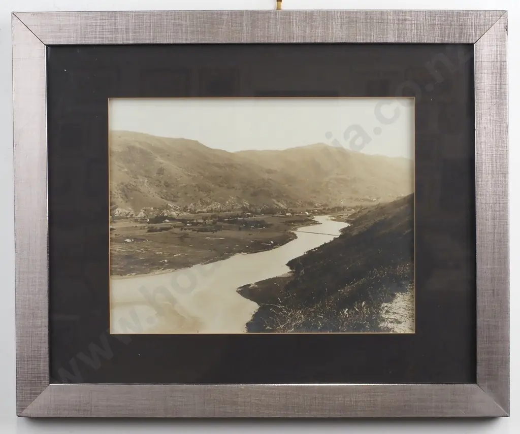 Antique Silver Gelatin Photo of Okain's Bay and Opara River- Circa 1915 Image 1++