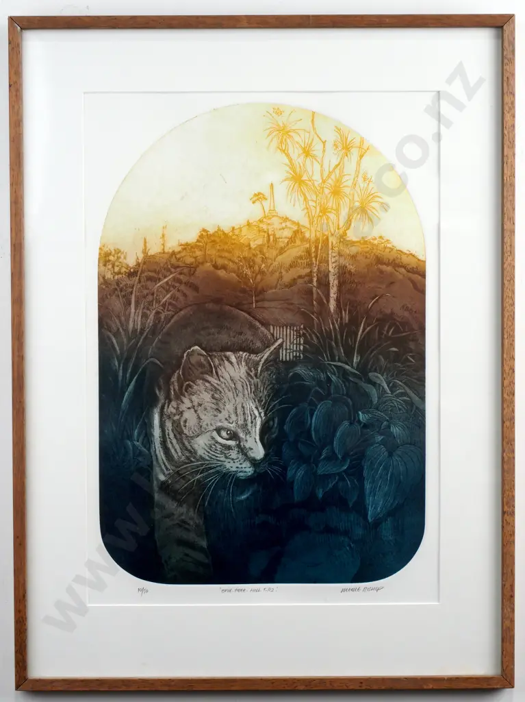 Merle Bishop - One Tree Hill TR2,  Coloured Etching Image 1++