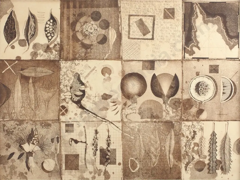 John Winch. Documentation of the Voyage of 1535 Pages 1 & 2. Etching. LE 7/35. (1982) Image 1++