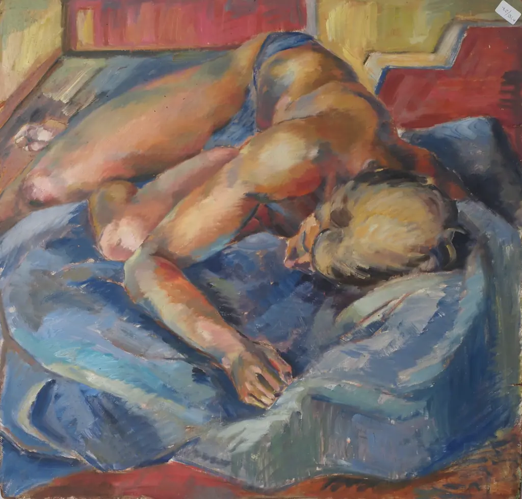 Barbara Blackmore - Fowler- Double Sided Nude, Oil on Board Image 1++