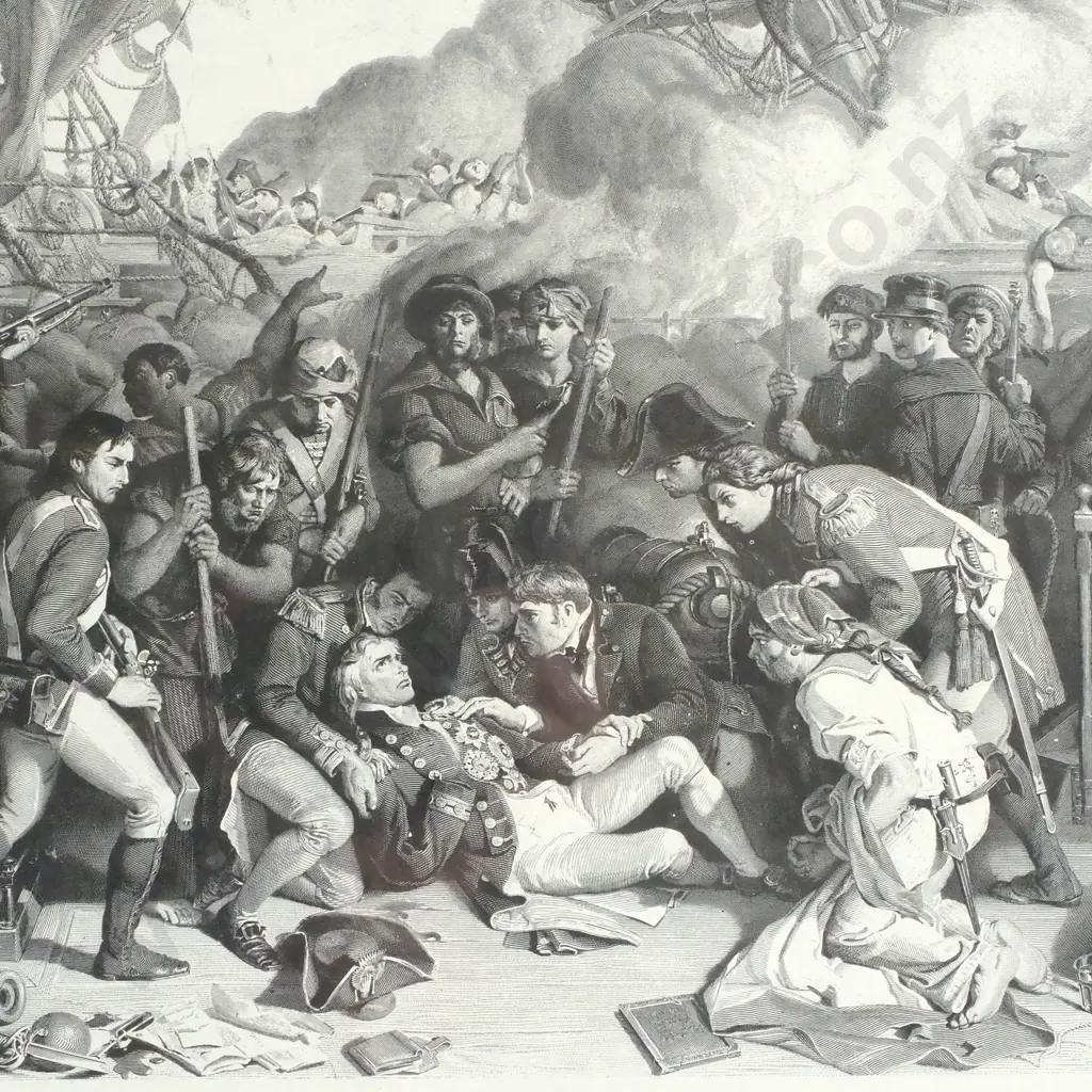 The Death of Nelson at the Battle of Trafalgar - Engraving Image 1++