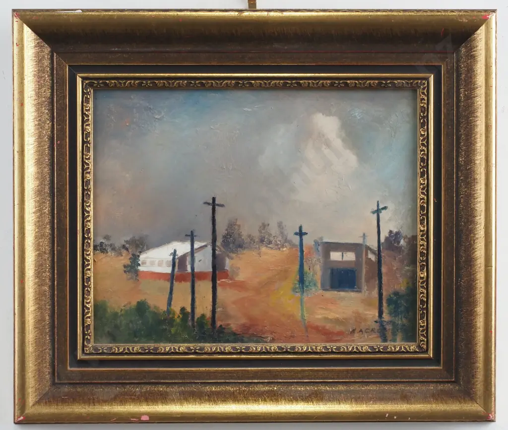E. A. Crome - 'Old Bar, N.S.W.' Oil on Board 1964 Image 1++