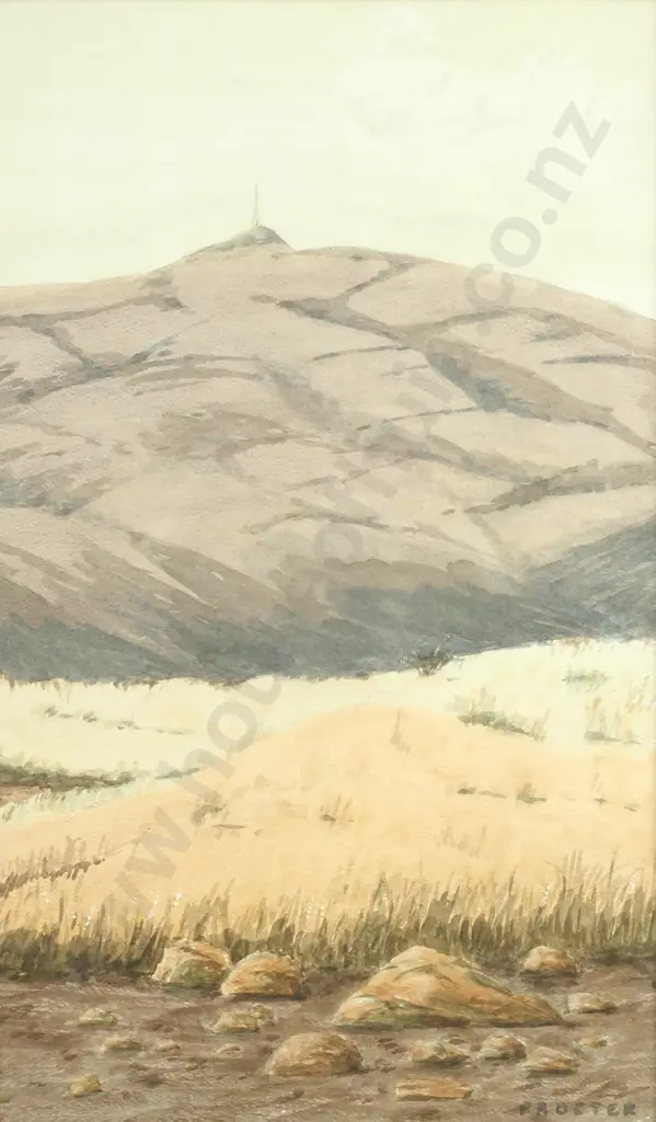 Henry Procter (1914–2009) - Otago Countryside Scene, Watercolour Image 1++