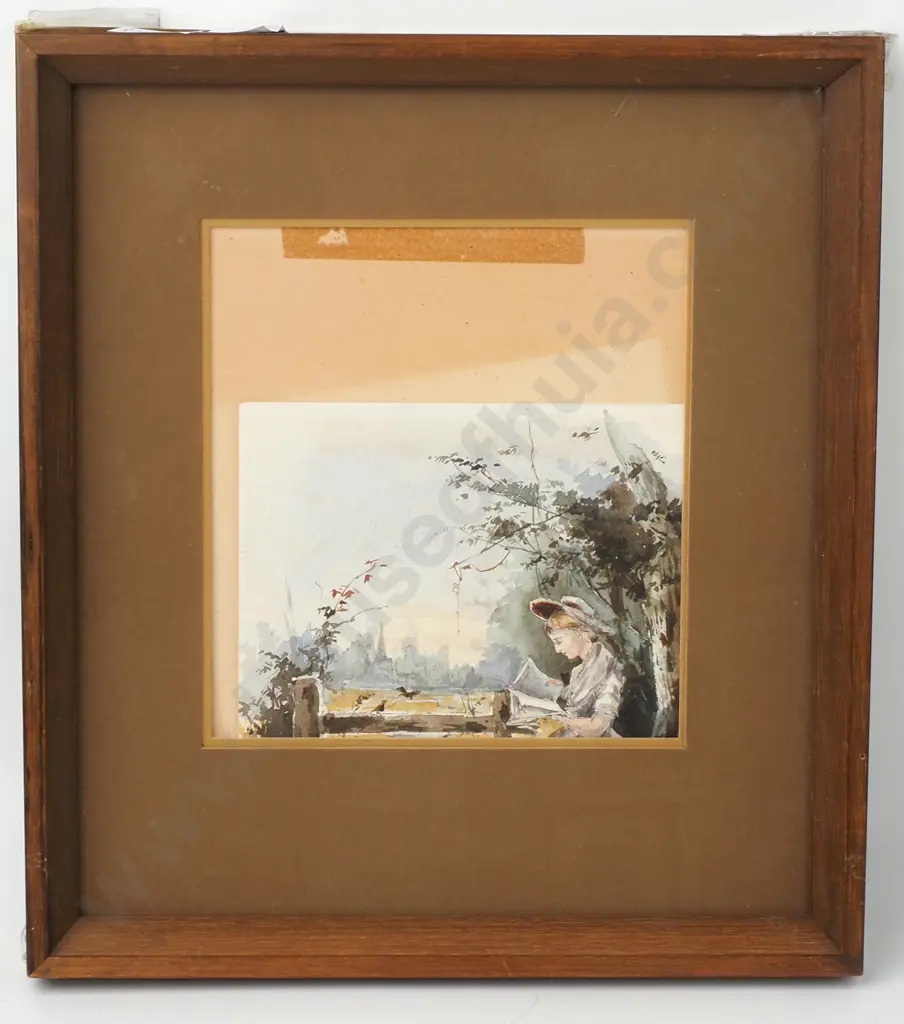 John Scott - Book Reading, Watercolour Image 1++