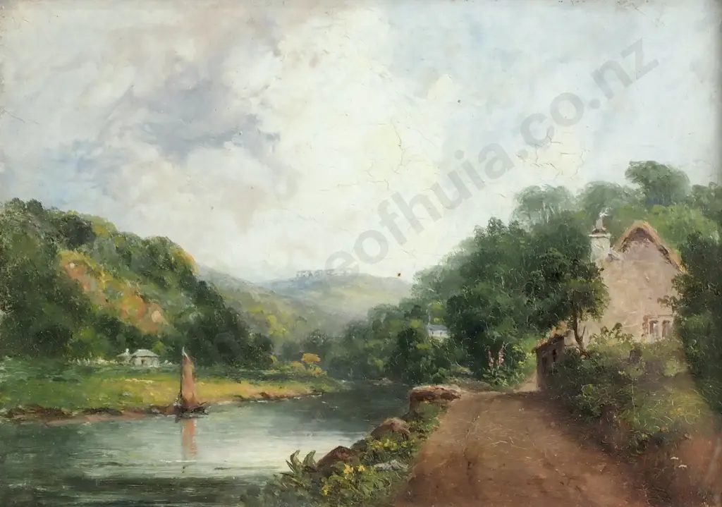 Artist Unknown - English Country Scene, Oil Image 1++