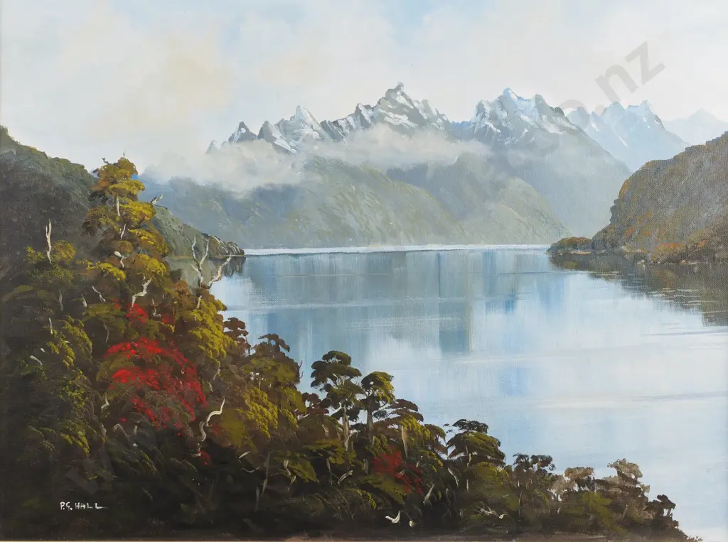 P.G. Hall - "George Sound', Acrylic on Board Image 1++