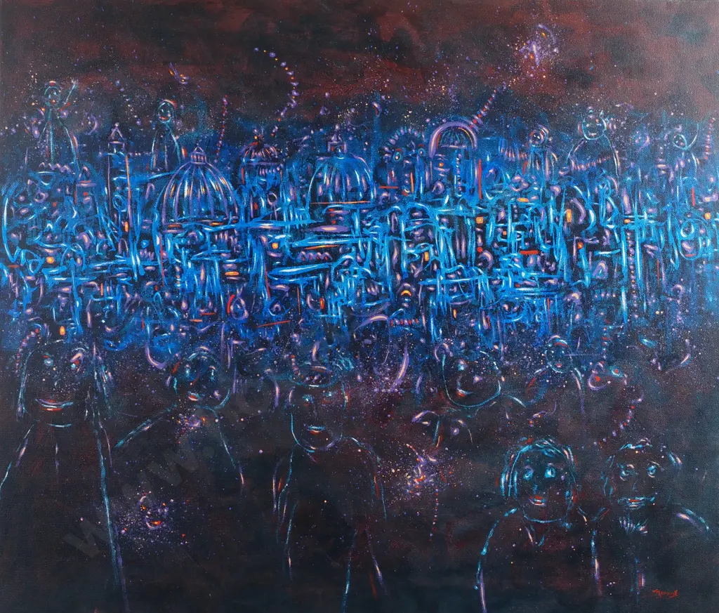 Keith Morant : 'Buona Notte' Acrylic On Stretched Canvas Image 1++