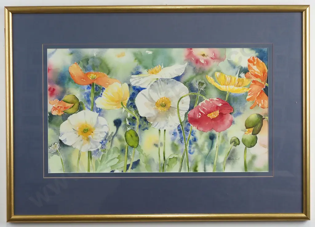 Kieran Gill - Poppies, Watercolour Image 1++