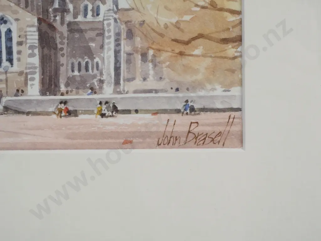 John Brasall - Cathedral Square w Wizard, Watercolour Image 1++