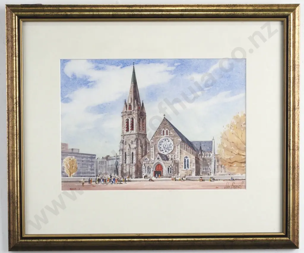 John Brasall - Cathedral Square w Wizard, Watercolour Image 1++