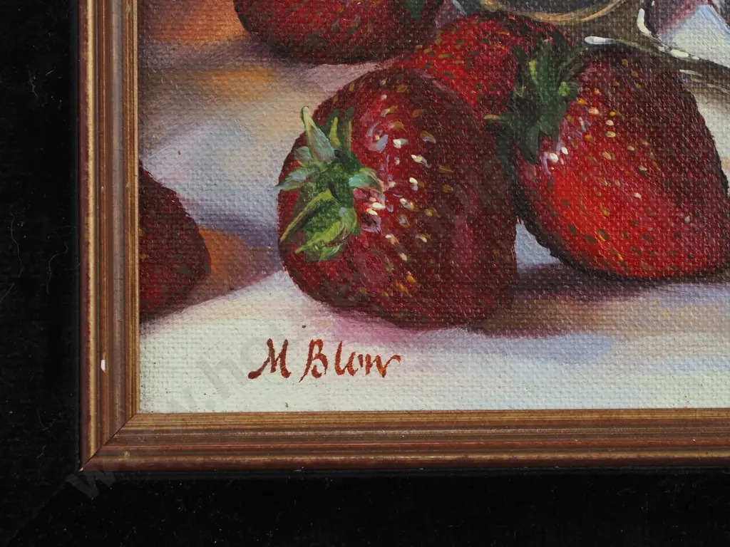 Michael Blow - 'Strawberries', Oil on Board. Image 1++