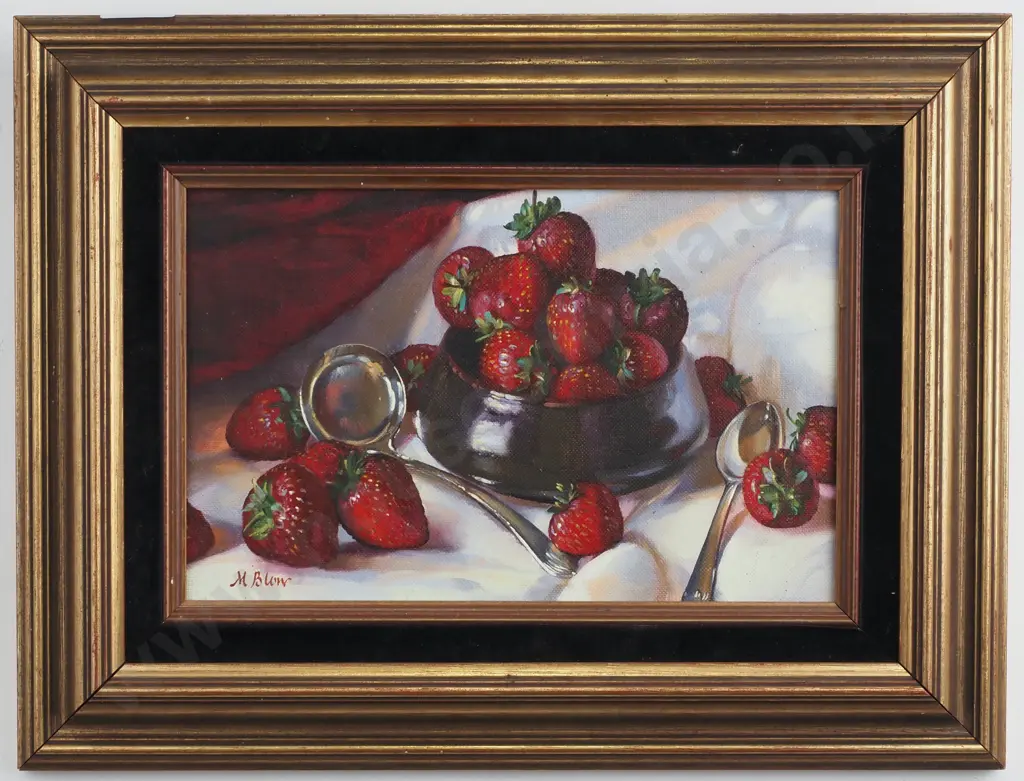 Michael Blow - 'Strawberries', Oil on Board. Image 1++